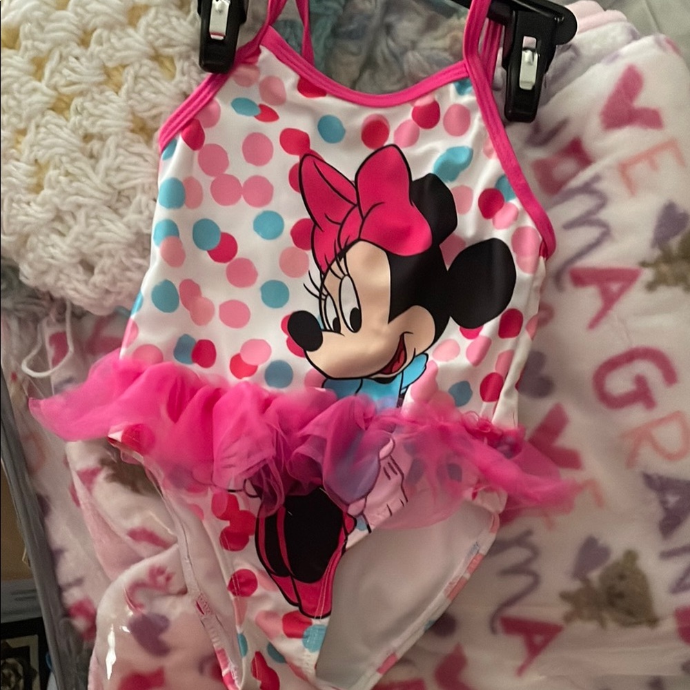 Polka Dot Minnie Mouse Swimsuit with Tutu